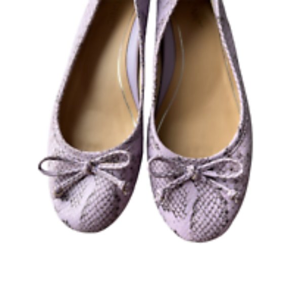 Vionic Callisto Snakeskin Embossed Purple Lavender Leather Ballet Flat size 8 - Picture 8 of 12